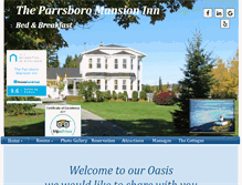 Tablet Screenshot of parrsboromansion.com